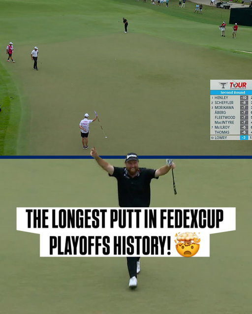 @shanelowrygolf buries a 97’6” monster 👀
📺 Golf Channel