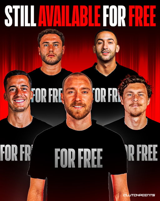 With the season officially getting going, a number of notable players are still available on a free!

🔹 Kurt Zouma
🔹Josh Brownhill
🔹Victor Lindelöf
🔹Danny Ings
🔹Hakim Ziyech
🔹Lucas Vázquez
🔹Christian Eriksen
🔹Davide Calabria

ALL of these players are still capable of playing at a very high level, and most of them are still at a relatively decent age.

And elder guys like Vazquez, Eriksen, Ziyech, and even Victor Lindelöf can do a lot for struggling teams who need a leader in the squad.

It could be that the teams who are interested in them may not be able to afford their wages, Vazquez coming from Real Madrid, and Eriksen coming off of Manchetser United’s payroll. 

Maybe teams are just buying their time, seeing if other options are available for transfers in the market before reaching out to these guys. 

Let’s see where some of these guys will land before the end of the window