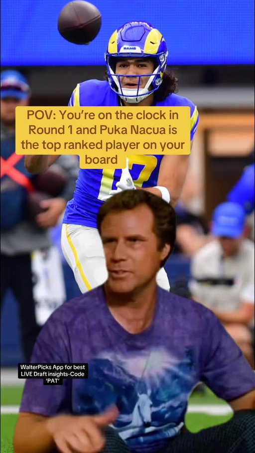 QB with a track record of spine injuries has barely practiced and the Rams acquired the WR4 in target share from last season. Puka is scary💀 #fantasyfootballdraft #fantaayfootballhq #pukanacua #larams