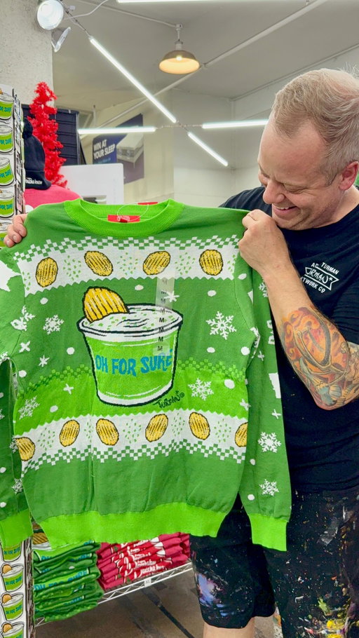 Brand new this year - holiday sweaters! 🎄

For the first time ever, you can grab these festive threads at my Minnesota State Fair booth. Swing by the 2nd floor of the Grandstand (top of the ramp) and check ‘em out.

#adamturman #mnartist #mnstatefair #mnstatefair2025 #holidaysweaters #ohforsure #dontchaknow