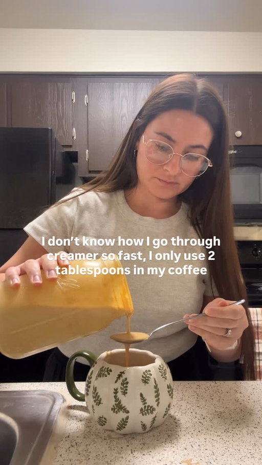 someone must be sneakin licks when I’m not looking👀

BTW- this is my homemade pumpkin creamer recipe - comment the word PUMPKIN for the recipe!🫶🏽🧡
