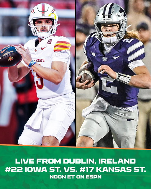 “Farmageddon” rivalry in Dublin, Ireland 🇮🇪

A top-25 showdown is brewing 👀