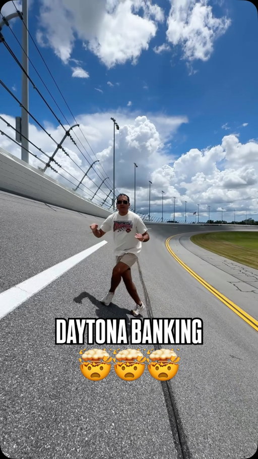 When we say the high banks of @daytona, we really mean it. 😅