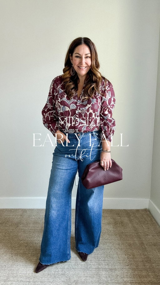 Ready for Girls Night✨ A bold printed blouse with wide-leg denim feels modern but still put-together. A spritz  of the new Sol De Janeiro that smells so good, grab a cute bag, and I’m ready to go! ➡️🥂

Like & Comment ‘TRM’ and I’ll send you the links!

#CasualChic #MidsizeOOTD #FallFashionTrends #StyleOver40