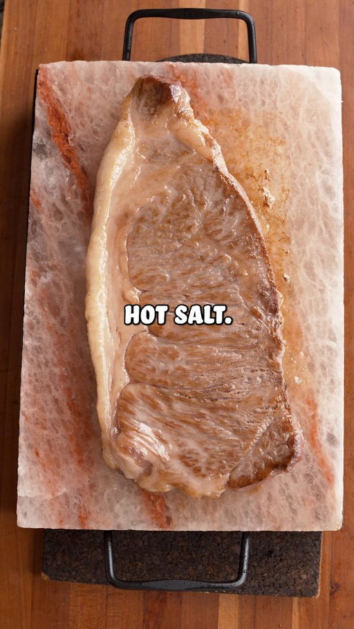 Cooking a steak using HOT SALT