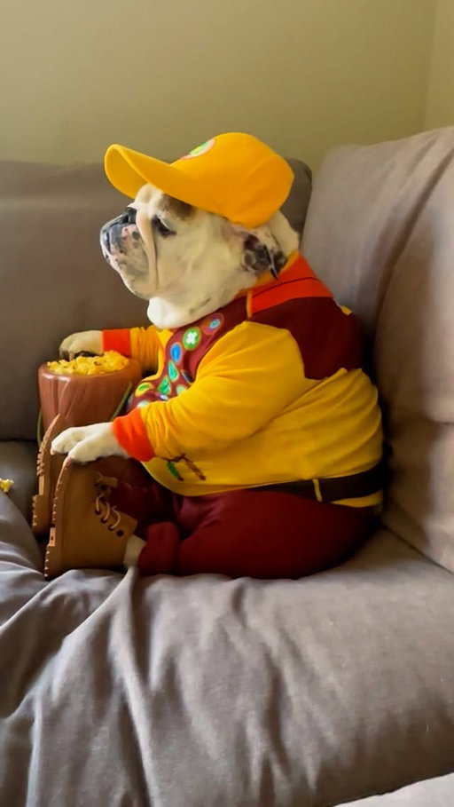 When you graduate summer camp with high honors....🙌🏻😂🏕️🌳 I got a badge in touching my toes! 😂🙌🏻🥾Can't believe it's the end of August already! ☀️.
.
#eggnogthebulldog #summercamp #up #boyscouts #endofsummer #backtoshool