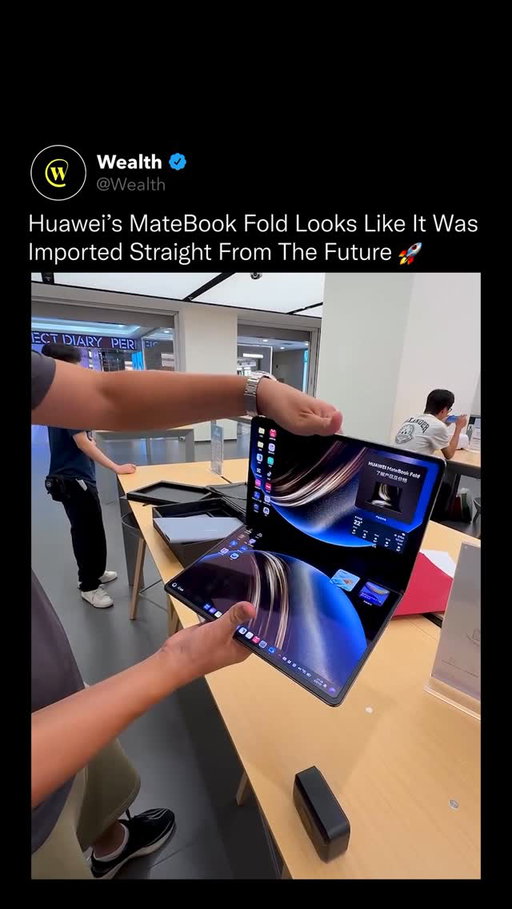 Huawei’s MateBook Fold doesn’t just fold, it defies every rule we thought a laptop had to follow. 😮 

An 18-inch OLED display that bends like paper, packs up to 32GB RAM and 2TB SSD, yet weighs less than a water bottle. No keyboard, no recycled design, just pure flexibility.

This isn’t an upgrade. It’s a time jump, a laptop that looks like it was smuggled in from 2045.

Love Technology? Follow @Wealth 🌟 

Media: @yeskeldy_k 
 
#Technology #Huawei #Laptop #Innovation #Tech