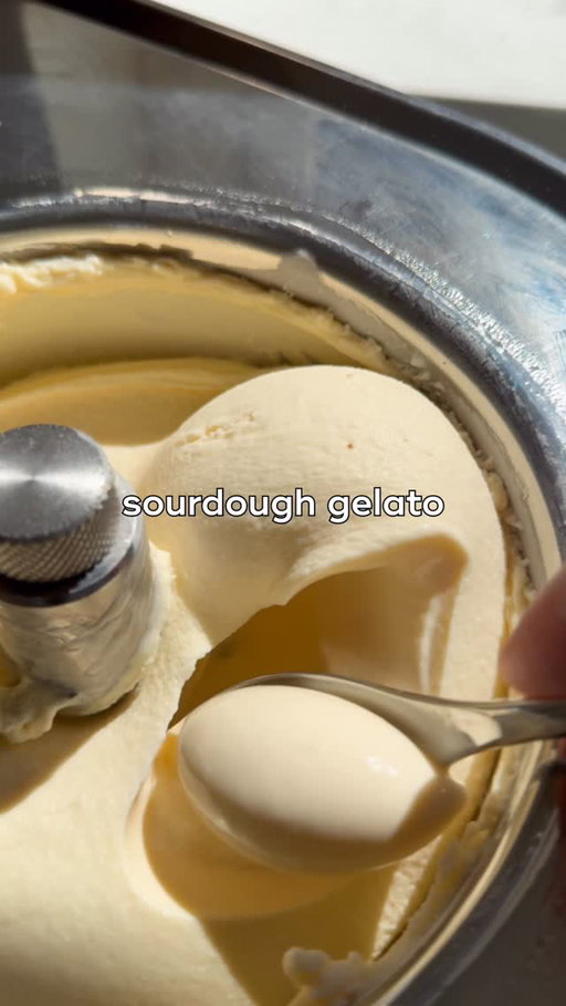 Sourdough Gelato is the last day of gelato week 🥲 Over the years you’ve seen how many failed sourdoughs I’ve made, so the fact I made a loaf was a win on its own (I’ve been practicing 🥺) but then, I cut it all up and put it into my gelato 🤣 Inhave to say though… the flavour works! There’s a creaminess alongside that sort of caramelised crust with a little sour note. I really really enjoyed it! Hope you’ve liked all the flavours this year, but if you’ve got any suggestions for next year let me know and we’ll come back for szn 3! 🍦 All recipes are on my website - link in my bio!