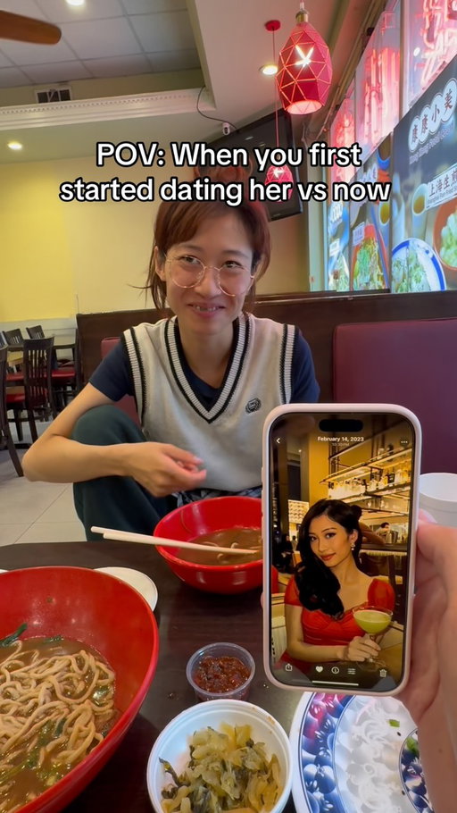When you first started dating her vs now