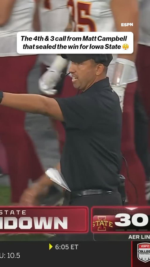 What a call this was by Matt Campbell while up three with just over 2 minutes left to play 🔥🔥
