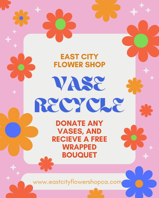 Check out our vase recycle program. Great for you and great for the environment!♻️💐😍 #EcoFriendlyFlowers #VaseRecycle #SustainableFloristry #GreenInitiative #BouquetGiveback