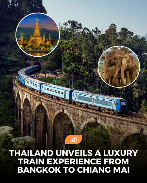 Embark on a 9-day round-trip journey on a luxury train with boutique hotel stays, offering a seamless way to explore Thailand’s cultural and historical highlights 🌿

Onboard, enjoy elegantly designed cabins, curated dining experiences, and scenic views along the route 🌄

Key stops include UNESCO-listed ruins in Sukhothai, historic temples in Ayutthaya, and cultural experiences in Chiang Mai like ethical elephant sanctuary visits and artisan workshops 🐘

With signature meals, heritage excursions, and immersive cultural stops, The Blue Jasmine train offers a uniquely stylish and convenient way to experience northern and central Thailand in comfort and luxury ✨

Follow @airalo for more travel tips and recommendations 🌍

Photos courtesy of DTH Travel

#ThailandTrain #ThailandTravel #TheBlueJasmine