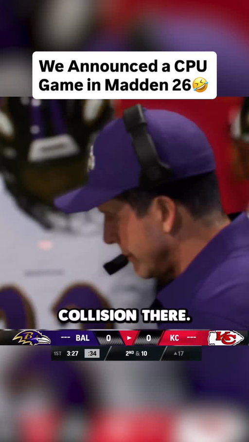 We announced a CPU game in Madden 26🤣 #gaming #thegoosetv #reels #madden26 #madden #announcing