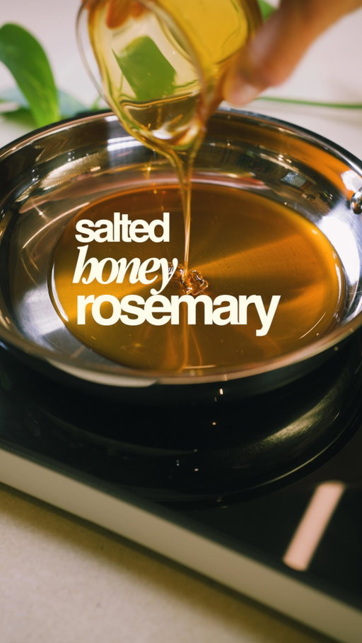 Day 8 of trying new drinks for the fall menu: salted honey rosemary latte

This syrup recipe is super quick and easy, unlike some of the others we’ve posted on here. So if you’re going to make one, this might be a good bet!

1 cup honey
1/3 cup water
1 tsp salt
4-5 sprigs of fresh rosemary

Gently simmer all ingredients for about five-8 minutes. Just as the rosemary begins to loose its color and start turning brown, remove from heat. Let’s the rosemary strap in the honey as it cooks. Pluck out the rosemary and store in a jar at room temp. Should last a very long time!