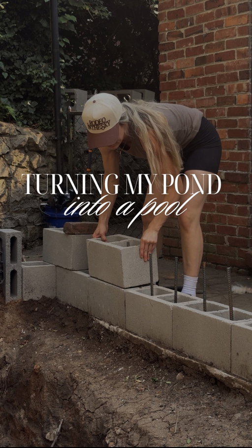Part 1 of the most insane DIY I’ve done so far 🫣 turning an old pond into a pool.