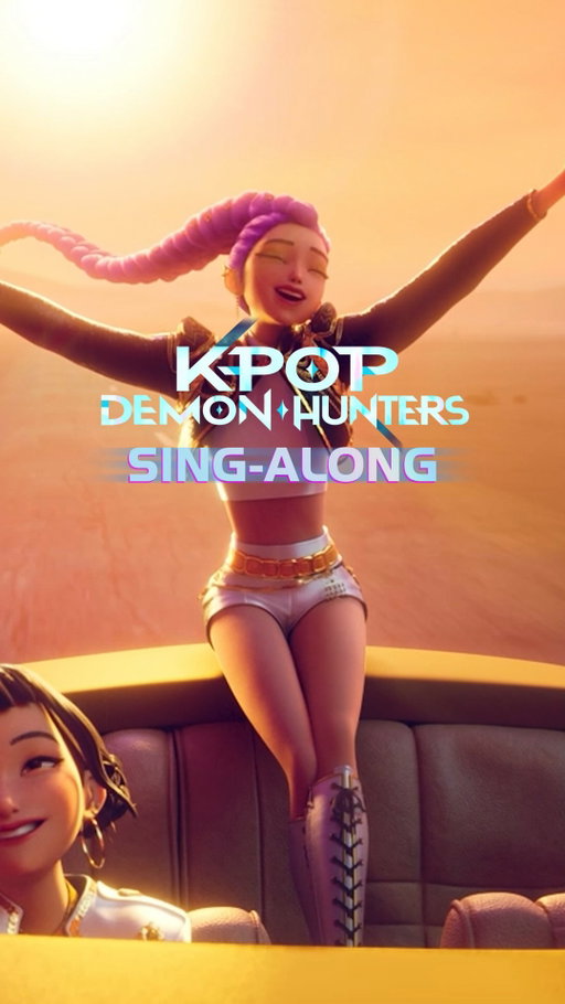 crank up the volume and raise your voices! 🎤🎶 kpop demon hunters sing-along is now playing.
