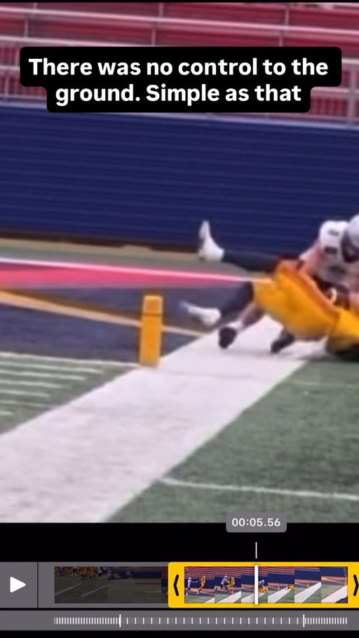 After getting his foot down, the receiver clearly bobbled the ball as he hit the ground out of bounds. By rule, you have to maintain full possession and he didn’t.

And hey, ball don’t lie… the Gaels had another chance to win the game and couldn’t close it out.