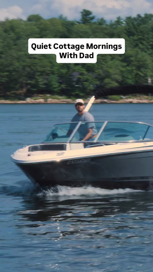 Early mornings, fresh air, and Dad doing Dad things 🌄 🚤 ☕️ 

📹: @naveedkoval 

#CottageMood #MorningMagic #dad