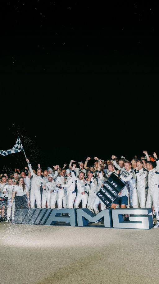 Around the world in under 8 days. 25 performance records. 40,075 kilometres at a steady 300 km/h.

It takes guts.
It takes a team.
It takes a Mercedes-AMG 🏁
 
Watch our record performance in the legendary Nardò race and test track – where speed meets soul 🔄
See the race. Feel the tension. Learn the jaw-dropping facts. And meet the people who made it happen – through sweat, passion, and relentless dedication.
 
#SOAMG