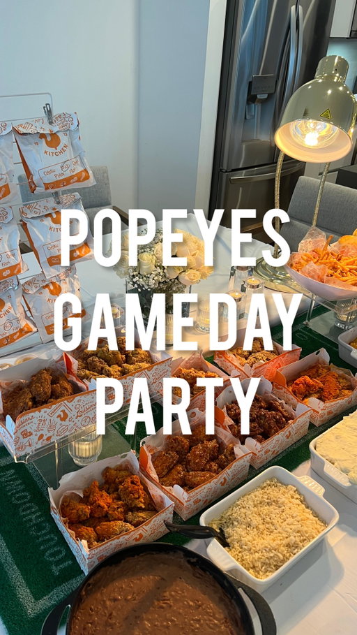#PopeyesPartner Popeyes has just released their new lineup of wings that are perfect for your next dinner party. Available in sauced and dry rub flavors, there will definitely be a wing for every guest no matter the spice level. My top two favorites are the Roasted Garlic Parmesan & Sweet ’N Spicy! 

#hostinghacks #dinnerparty #gamedayeats