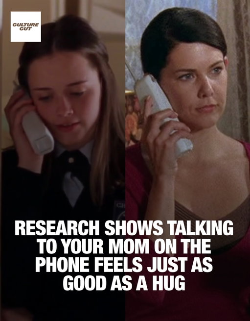 Friendly reminder: call your mom ☎️

 A University of Wisconsin–Madison study found that simply hearing your mom’s voice on the phone can lower stress and release oxytocin, the same bonding hormone triggered by a hug.

Researchers tested girls after stressful tasks and discovered that calls with mom soothed them just as much as being comforted in person. Texting, though? No effect at all.

Sometimes the best medicine really is just picking up the phone. Are you more of a “call your mom” or “text your mom” type?

Follow @culturecutparents for more research and real talk that makes parenting feel a little less lonely.

Media via Gilmore Girls/CW

#culturecutparents #gilmoregirls #callyourmom