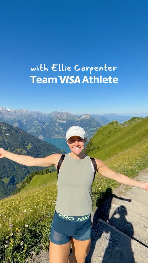 On a well-earned day off, Team Visa athlete @elliecarpenterr traded boots for hiking boots, chasing stunning views through the Zurich Alps. 

 #TravelWithVisa