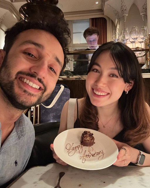 the happiest of anniversaries with my love @aliabdaal ♥️
can you guess how long we’ve been together? 🤭