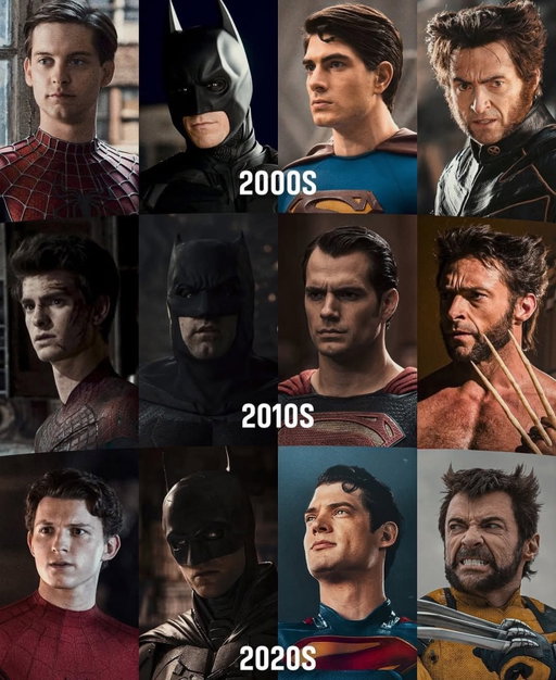 ONLY 1 MAIN WOLVERINE. Hugh Jackman might be the greatest comic book casting of all time 👀 @blurayangel #wolverine #spiderman #batman #superman #blurayangel