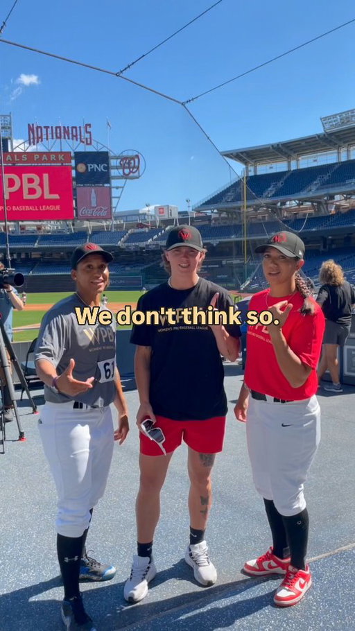 We don't think so. ☝️

The Women's Pro Baseball League is here. 🙌