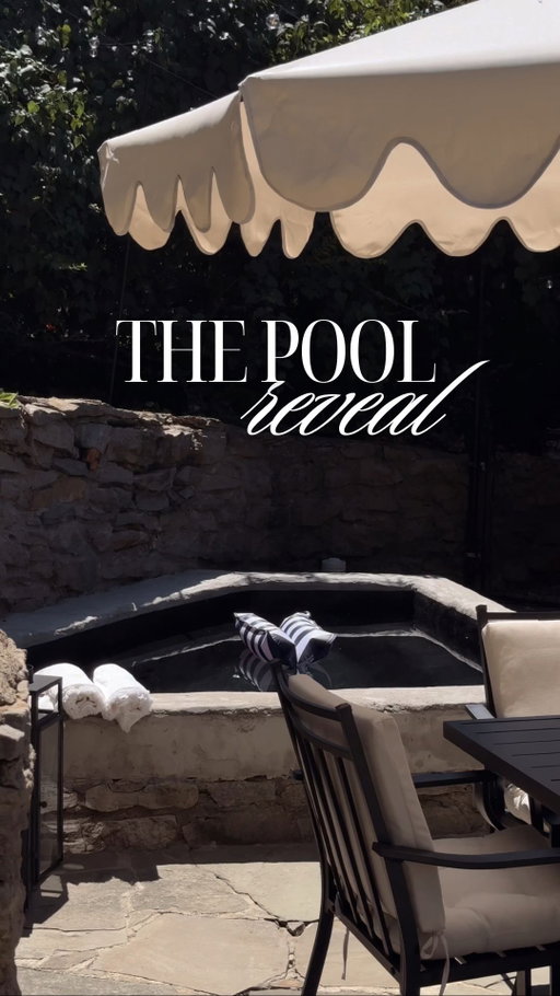 POOL REVEAL 🤍✨ this project was such a labor of love. I learned so much and feel like I could still do some things but in the meantime - what do you think?