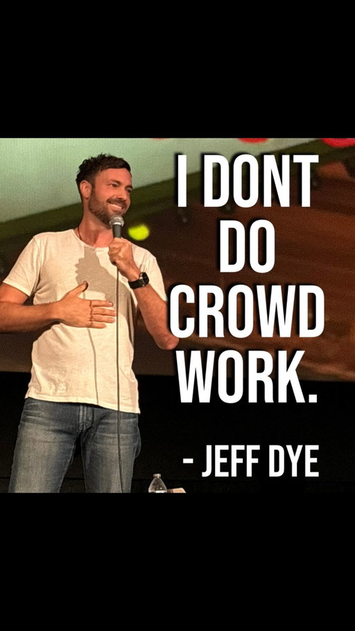 Stop talking to comedians doing crowd work 😂

See me this weekend in Lexington Kentucky! Jeffdye.com