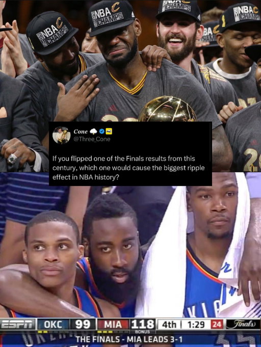 NBA History would be altered if the ____ NBA Finals result was flipped?