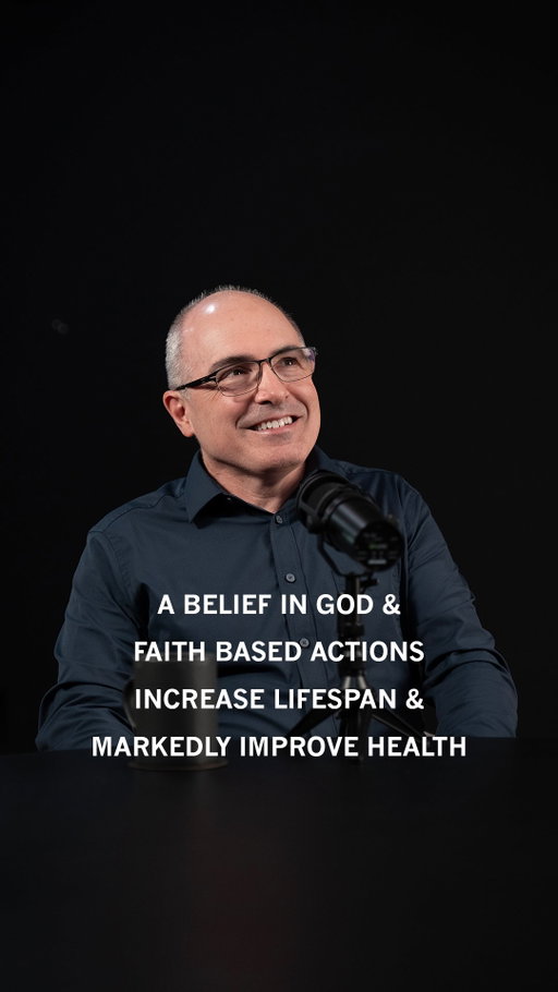 ENGAGING IN FAITH BASED PRACTICES SUCH AS PRAYER, RELIGIOUS RITUALS, ETC. (NOT JUST SAYING “I BELIEVE IN GOD”) EXPERIENCE SIGNIFICANT IMPROVEMENTS IN PHYSICAL & MENTAL HEALTH •
-
On the Huberman Lab podcast out this week Dr David Desteno, a professor and researcher at Northeastern University, shares findings from experiments in his laboratory which show that people who believe in God and who engage in faith based practices, derive tremendous health benefits.
-
He describes experiments that found increased compassion and honesty, as well reduced levels of stress, etc., in people that pray. Praying also seems to increase longevity and reduce illness. This is independent of social connection (which too is healthy).
-
We also discussed the big themes related to science and religion. For instance, whether a belief in the scientific method is contradicted or supported by a belief in God and vice versa. 
-
We also discussed the big questions about afterlife, life’s purpose, and much more in the context of scientific data and how these questions are answered by religion. 
-
Dr Desteno is unique in how he approaches these issues because he relies on experimental data, not speculation. Many of the results of his lab studies will surprise you and our discussion ought to be of interest to those who are religious, agnostic, atheists or those who are still living in the questions and exploration. 
-
And we also discuss the difference between religions and cults, and why so few new religions last longer than 12 months despite the fact that many new ones crop up each year.
-
To find the episode in all formats, you can go to hubermanlab.com. It is time stamped so you can navigate quickly to the topics most of interest to you. 

Meanwhile, if you have any questions or comments about this episode or other topics or guests you’d like me to host on the Huberman lab podcast, please put them in the comments section below.

And as always, thank you for your interest in science! 

@stanford @stanford.med @howgodworkspod 

#neuroscience #science #ciencia #neurociência #longevity #action #prayer #community #health