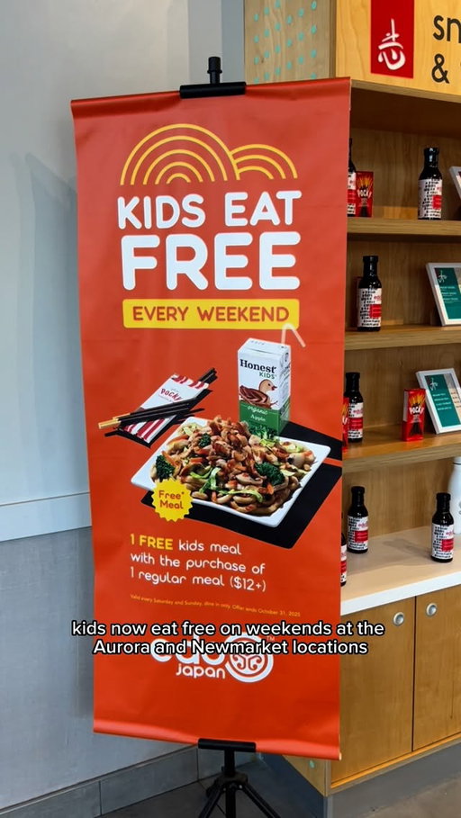 Being a parent often means being mindful of spending when it comes to eating out with the family. Right now, kids can eat free every weekend @edojapanofficial, exclusively at their Aurora and Newmarket locations.
 
Our family has loved eating at Edo Japan for years because of their fresh, flavourful, made to-order food, but now we can visit on a Saturday or Sunday and shell out a lot less money for our family to eat!
 
The promotion is on from now until October 31st, and you can get one free kids meal with the purchase of one regular meal ($12+). Head on over to Edo Japan with your kids, and spend some delicious quality time as a family!
 
#ad #EdoJapan #KidsEatFree
•
•
•
#aurorafood #aurorafoodie #newmarketfood #newmarketfoodie #auroramom #newmarketmoms