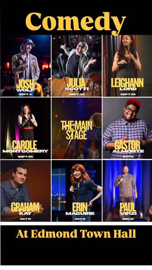 🎤😂 The best place for comedy is right here at Edmond Town Hall!

From national headliners to rising stars, our main stage is stacked with laughs you won’t want to miss. Perfect for date night—or a fun night out with friends.

✨ Bonus: Newtown is full of amazing restaurants, so make it dinner and a show.

👉 Grab your tickets now at edmondtownhall.org before they’re gone.

Because when it comes to comedy, all roads lead to Edmond Town Hall.

#EdmondTownHall #ComedyNight #NewtownCT #DateNightIdeas #livecomedy