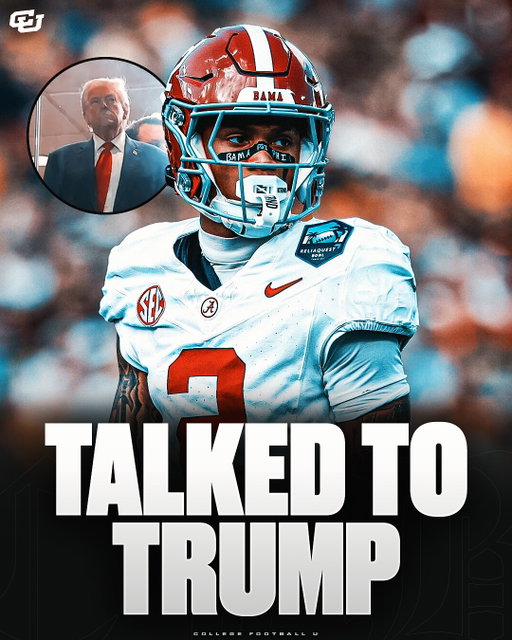 Alabama WR, Ryan Williams talk to President Donald Trump after the Georgia game 🫨

After his takeover game vs UGA in September, Donald Trump FaceTimed Ryan Williams after the game for a minute. President Trump was at the game in person to watch Bama vs UGA. 

via @iamathlete