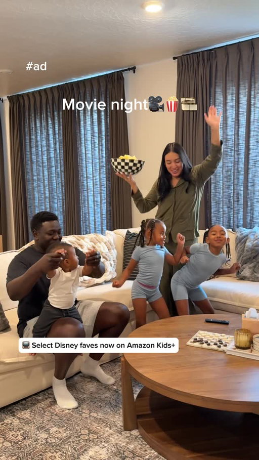 #ad Family night magic ✨ Select Disney titles on Amazon Kids+ = pure joy.  @amazonkids #amazonkids