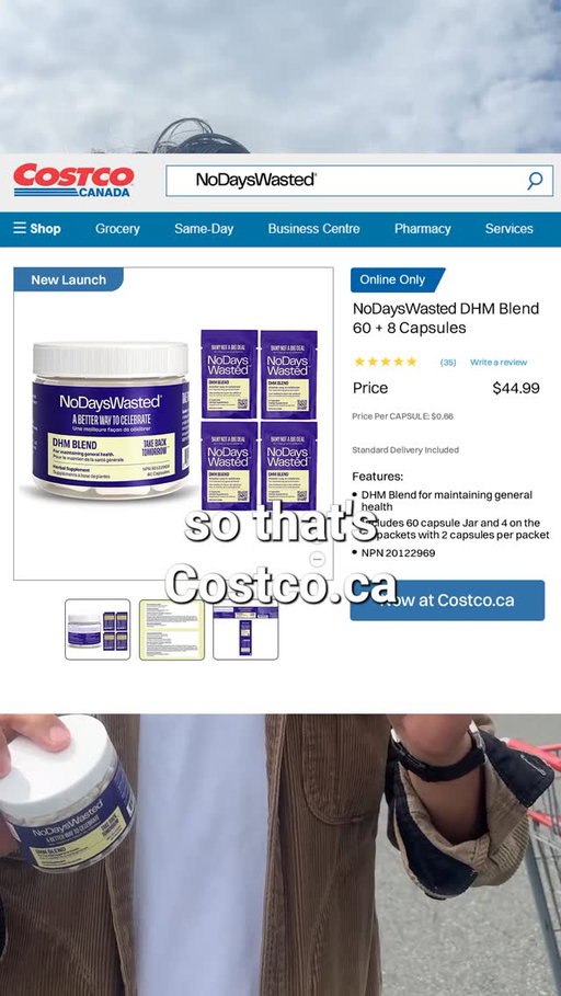 🚨 BIG NEWS 🚨
 No Days Wasted is officially live at Costco.ca 🎉 🇨🇦
Your favorite DHM Blend is now just a click away on @costco_canada online store 🙌. Stock up, save big, and stay ready for every moment, no matter what the night before looks like.

- Exclusive Costco.ca bundle - 60 Capsule Jar + 4 Shareable Packets (8 capsules)
-  Fast shipping across Canada
-  Same formula you love, now easier to grab and the best value anywhere.
👉 Tap the link in bio to shop now before it sells out!

#NoDaysWasted #CostcoCanada #CostcoFindsCanada #CostoCA #Costco #DHMBlend