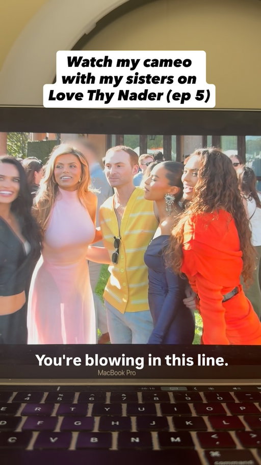 Omg lmaoo I speak for all us 😂 love my girls on @lovethynader all episodes out now Hulu! The show is a 10/10 bingeing all day!! #LoveThyNader #dwts #dancingwiththestars #hulu #HuluGetsReal #gleb