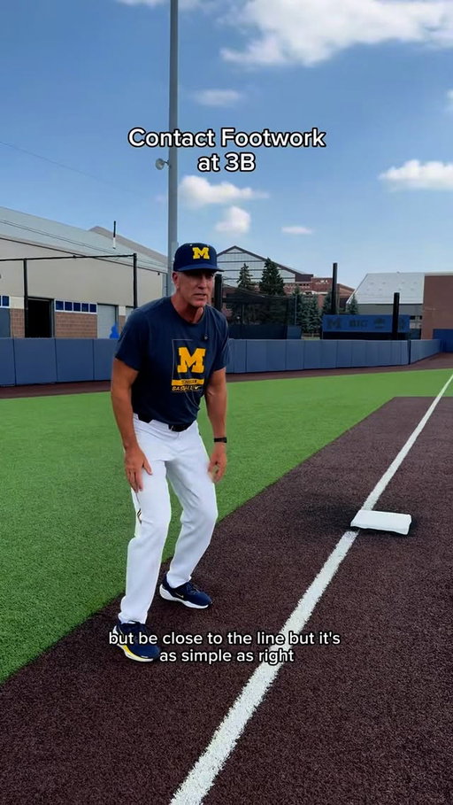 Having proper footwork at 3B is key to be safe at the plate 

#baseball #michigan #tips #practice #footwork #coach