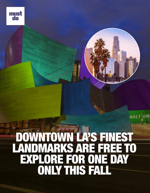 DTLA’s cultural mile is going free for a day. 🎨✨

On October 25 (11AM–4PM), Grand Ave Arts: All Access returns with 13+ landmarks opening their doors for tours, concerts, workshops, and family-friendly fun.

✅ The Broad – multimedia art workshops
✅ Walt Disney Concert Hall – free tours
✅ LA Opera – recitals at Dorothy Chandler Pavilion
✅ MOCA – dance parties at Jerry Moss Plaza
✅ Gloria Molina Grand Park – Día de los Muertos opening celebration
✅ First look at DATALAND, the world’s first AI art museum

Media via Shutterstock

#mustdolosangeles