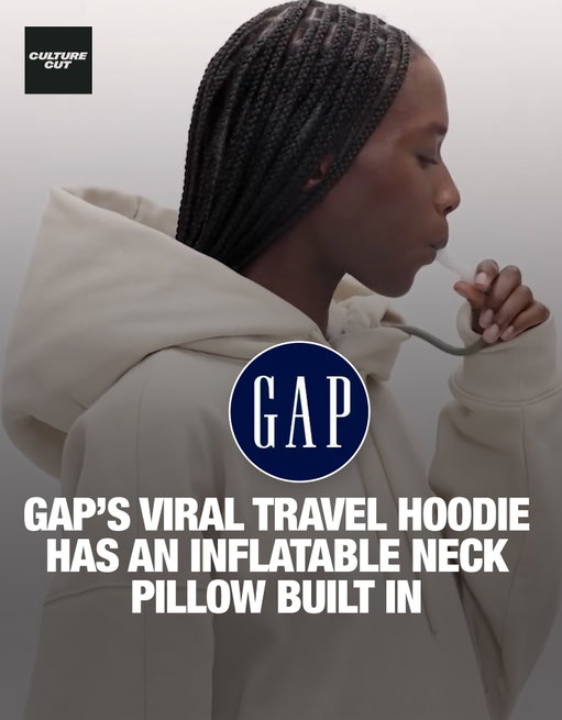I want this thing every day, not just traveling 👀

Gap x BÉIS’ viral travel hoodie with a built-in neck pillow seems like something we all should have thought of long ago.

• $128, heavyweight fleece
 • Inflatable pillow hidden in the hood
 • Shay Mitchell’s BÉIS meets Gap essentials

Travelers swear it’s a game-changer for long flights. Would you wear it onboard?

Follow @culturecuttravel for exclusive original content, giveaways, and more of the good stuff you just saw.

Media via GAP / Beis

#culturecut #traveaccessories #travelhacks