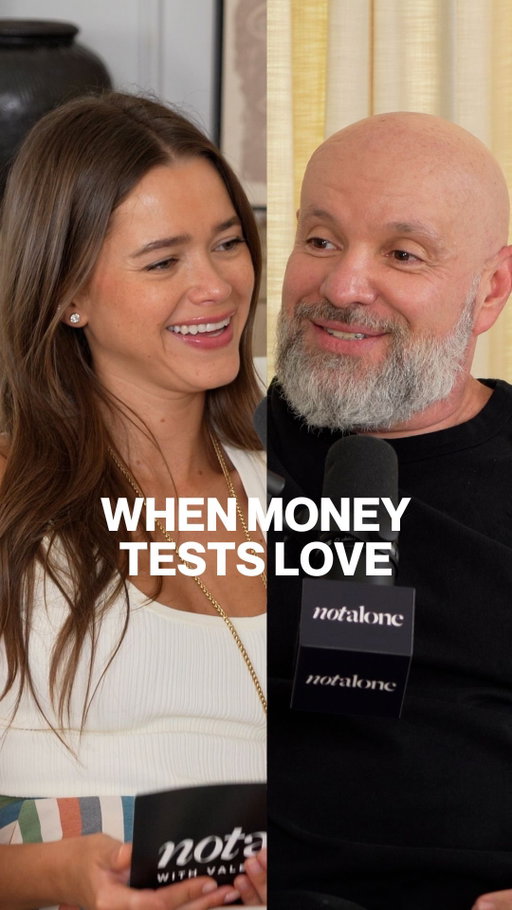 I still remember this conversation like it was yesterday. You’d think I would’ve felt scared, but what I actually felt was clarity.

For years people online tried to analyze our marriage, but the truth is I didn’t choose @garylipovetsky for money or promises. I chose him because I knew we’d figure it out together.

Sometimes the things you lose are the ones that shape your relationship the most. And this redirection gave us the opportunity to grow, appreciate and make our dreams our reality - together.

🎧 Full @notalonepod episode out now wherever you get your podcasts.

Outfit details -
Tank Shop @shop.hevron 
Pants @florentinaleitner_ 
Bra @intimissimi 
Necklace @zara