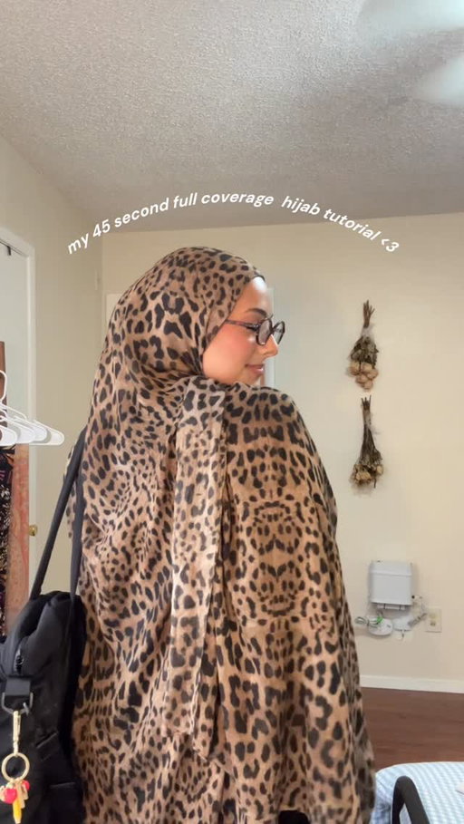 my quick go to full coverage hijab tutorial 🧸