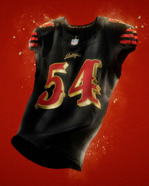 The more things change, the more we stay Forever Faithful to the Bay.  With a blacked-out base and those classic Saloon numbers — our legacy is always shining through in our NFL Nike Rivalries Jersey.  Full Collection Coming 9.10 Rivalries Game vs Seattle Seahawks 1.4  Show them who you are.