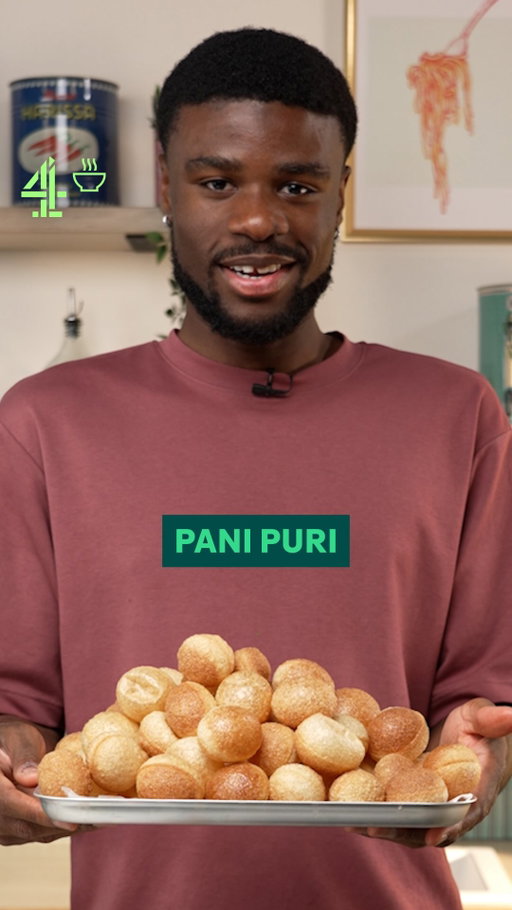 100 pani puris down and @justinkaarthur’s still dunking like his life depends on it, someone send help.

Serves 2-4 as a snack 
Total time: 30 mins 

Ingredients 

12-18 Puris  
Stuffing  
1 medium potato  
1/4 red onion, finely diced 
1 tsp coriander  
1 tsp cumin  
1 tsp chaat masala  
1 tsp red chili powder  
0.5 tsp black salt  

Theeka Pani  

30g coriander leaves 
30g bunch mint leaves 
2 green chilis  
1/2 thumb-sized piece of ginger, grated 
2 tsp tamarind puree 
1 tsp chaat masala 
1/2 tsp hing asafoetida  
1 tsp ground cumin 
1 tsp salt 
Black salt  
2 cups water 
Top with a handful of boondi 

 
Ingredients

1. Finely dice your red onion

2. Boil your potatoes until soft, then add in the spices and diced onion. Mash well and set aside

3. In a blender, add all the ingredients for the theeka pani with 2 tbsp water, we will add the rest of the water later. Once it’s turned a paste, sieve it into a bowl and mix the water in. This is your Theeka Pani! 

4. Heat a large pan with vegetable oil, add your puris to the pan around 8 at a time until they expand and crisp into hollow balls

5. Top the Theeka Pani with a handful of boondi 

6. Break a hole in the puri and add a teaspoon of the filling. Then dip them in the theeka pani and enjoy

#recipe #streetfood #indianfoood #potato #snack #corrionder #spice #india #golgappa