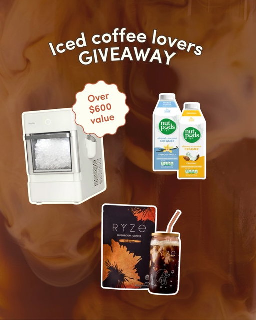 ✨ GIVEAWAY ✨ Summer may be coming to an end, but we’re drinking iced coffee year round 😎🧊 We’ve teamed up to give one lucky winner the ultimate better-for-you iced coffee bundle 👇

☕️ NEW RYZE Dark Roast + a limited-edition iced coffee glass

🥥 $50 gift card for nutpods almond + coconut creamers

🧊 GE Profile Nugget Ice Maker

HOW TO ENTER:

1️⃣ Like this post
2️⃣ Follow @ryzesuperfoods and @nutpods (we’ll check!)
3️⃣ Tag an iced coffee lover in the comments (more comments = more entries)

Giveaway ends 9/2 at 11:59pm ET. No purchase necessary. Must be 18+ and a U.S. resident. 1 winner will be chosen at random and notified by @ryzesuperfoods via DM. This contest is in no way sponsored, endorsed or associated with Meta.