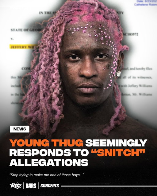 #YoungThug seemingly responds to recent snitching allegations against him‼️👀

"Stop trying to make me one of those boys 😂 d*ath before dishonor this way kids"