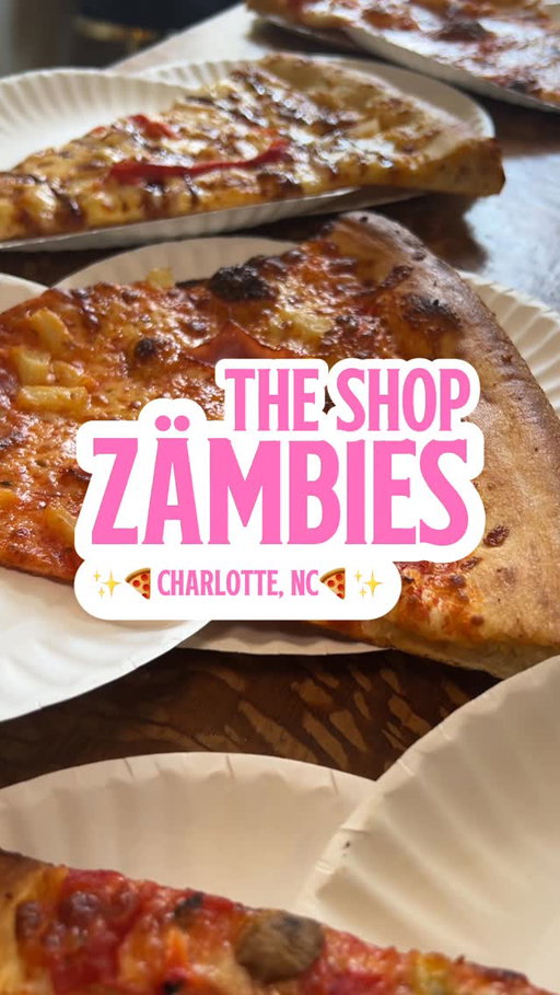 THE SHOP ZÄMBIES – Located in NoDa, keep this laidback pizza shop on the forefront of your mind whenever you need a quick bite to eat or have the late night munchies. Serving up delicious 28-inch NY Style pizzas in a variety of flavors, there’s something for everyone. You can even wash ‘em down with a sodie, beer, or coolers from Five Flowers. 
 
📍3204 North Davidson St, Charlotte, NC
⏰Open Late until 12am on Sundays – Wednesdays, Open Until 1am on Thursdays, and 3am on Fridays & Saturdays
🚊Accessible via Lynx Light Rail – 36th St. Station
📝Online Ordering and Delivery Available
 
💕✨THE ZAMBIES SCOOP:
 
💕🍕Sleeping Beauty- parmesan cherry pepper sauce base with cheese, red peppers/onions and a balsamic glaze drizzle
💕🍕Hawhat’s Up – a Hawaiian style pizza with cheese, pineapple and ham
💕🍕The Pioneer – cheese pizza
💕🍕Vegan – vegan cheese and veggies 
💕▪️Zambombs Dessert Knots – balled dough slathered in a maple cinnamon sugar bath, coupled with a tasty drenching of vanilla icing
💕🌱▪️Five Flowers: Rose Lemonade ($8.25) – sparkling non-alcoholic beverage perfectly balanced with floral rose and zesty lemon
 
💕💰MONEY TALKS:
 
💰Price Range Per Slice: $6.75 - $7.75
💰Price Range for Whole Pies: $45 - $55
💰Price Range for Zambombs (Garlic and Dessert Knots): $7.50 - $8.50
 
💕💰This visit was hosted by the restaurant as I received an invitation to try out their pizzas.