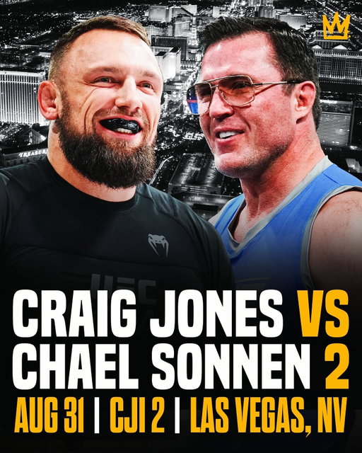 Craig Jones vs. Chael P. Sonnen is signed for CJI 2 on Sunday, sources say. Sonnen replaces Gable Steveson. 

Chael will be calling the first Real American Freestyle Wrestling event on Saturday in Cleveland, early Sunday am flight to Vegas to battle Jones in the evening. 

Jones defeated Sonnen in 2017 at an ADCC event via heelhook.